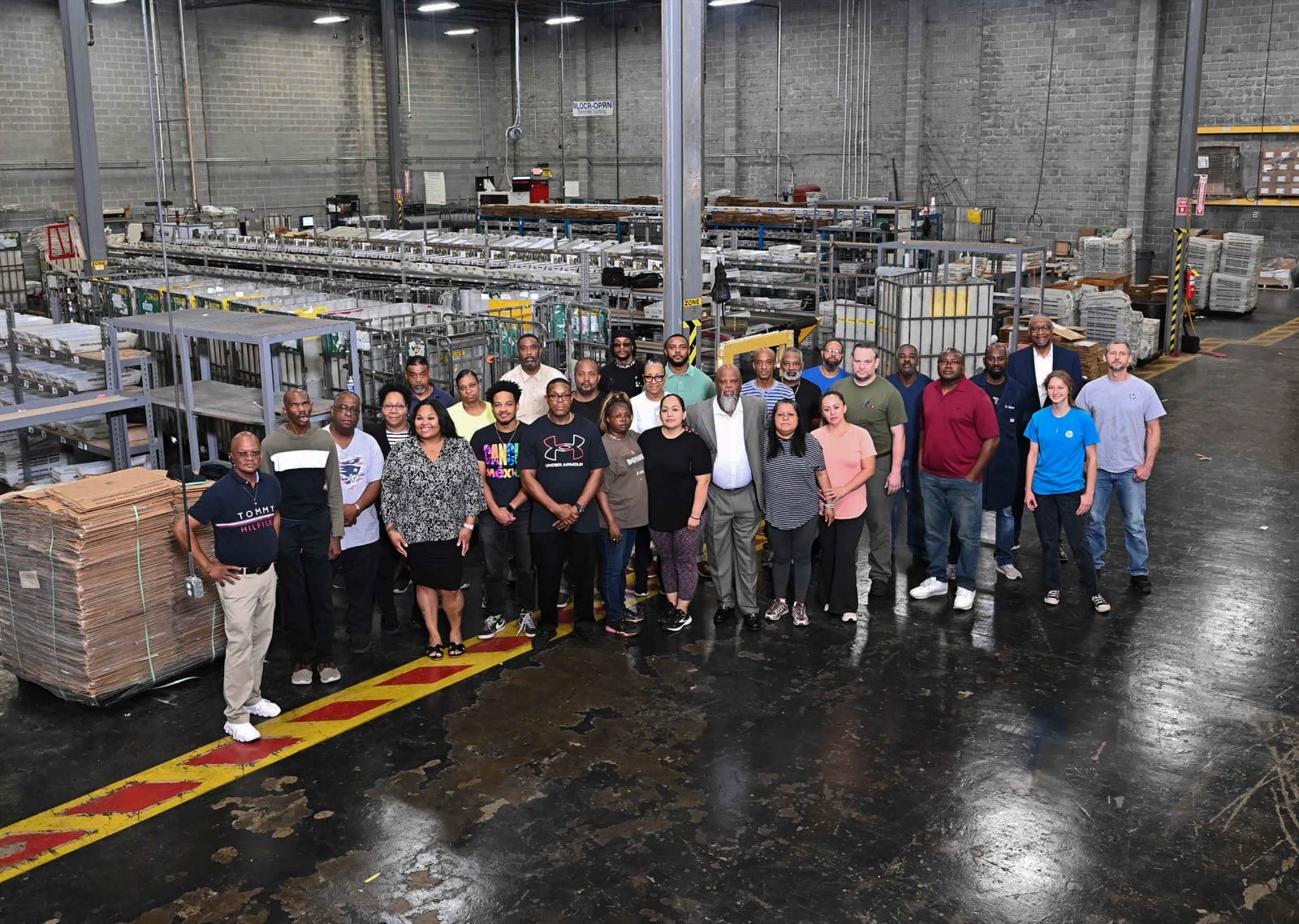 The Dove Direct team on the production floor at our high-volume mailing facility